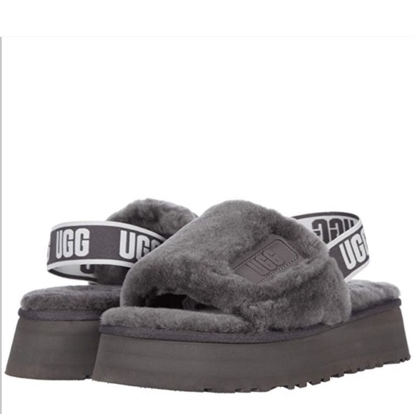 UGG Disco Slides in Dark Gray - Picture 1 of 14
